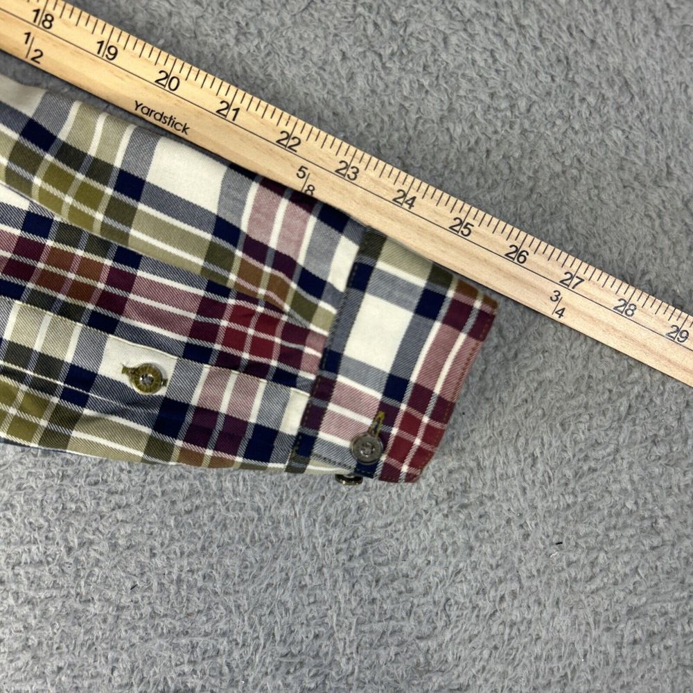 Orvis‎ Trout Bum Shirt Mens Mens Large Red Green Plaid Flannel Button Up - Picture 9 of 9